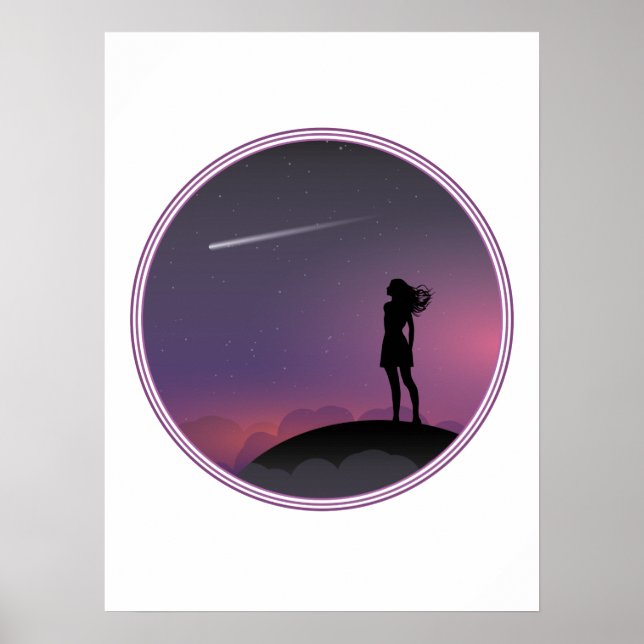 Star Gazing Girl Poster (Front)