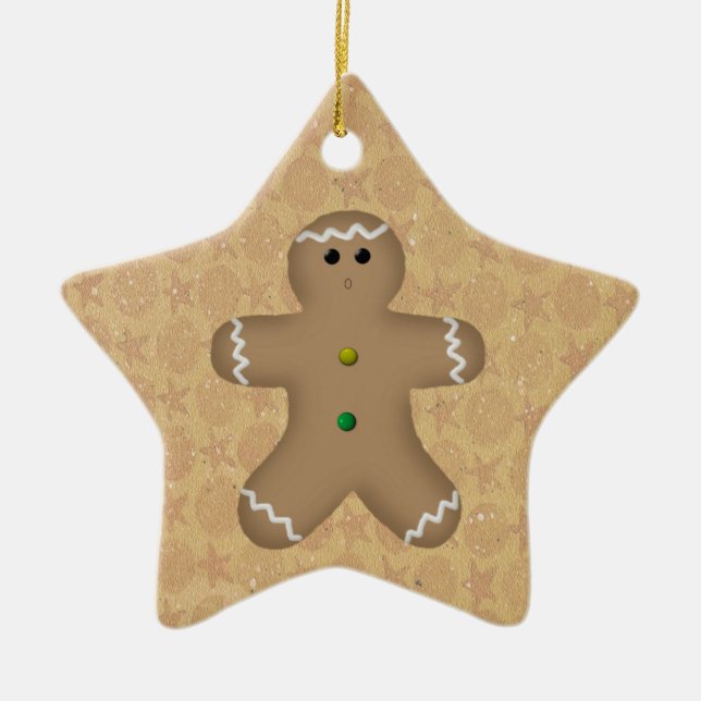Star Gingerbread Man Ornament (Front)