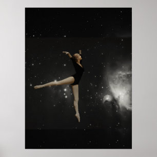 Star Girl Ballerina and Orion Nebula Poster