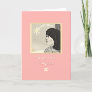 Star Girl Thank You Card