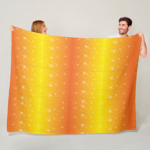 Star Gold Pattern Fleece Blanket