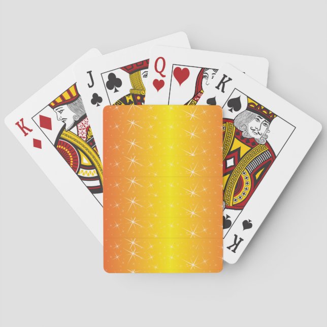 Star Gold Pattern Playing Cards (Back)