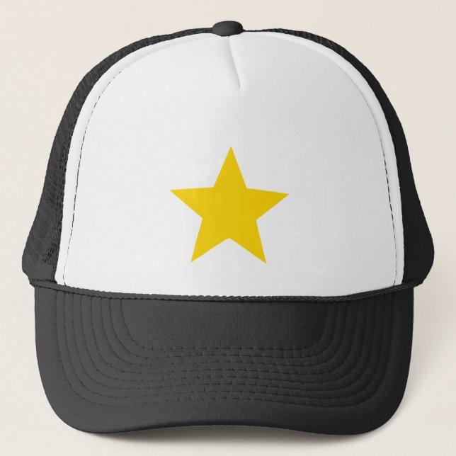 star Gold Yellow Trucker Hat (Front)