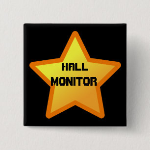 star, Hall, Monitor 15 Cm Square Badge