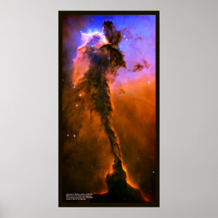 Star Incubating Tower in Eagle Nebula, M16 Poster