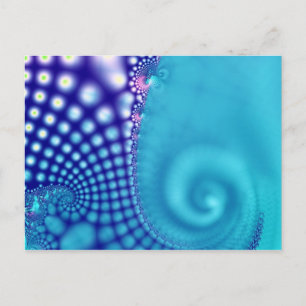Star-Led Fractal Art Postcard