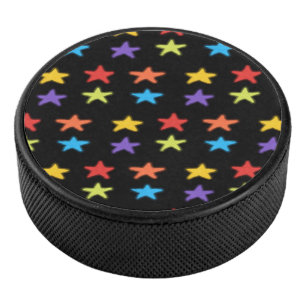 Star Light Hockey Puck (Rainbow & Black)