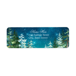 Star Light Night Forest Return Address Label
