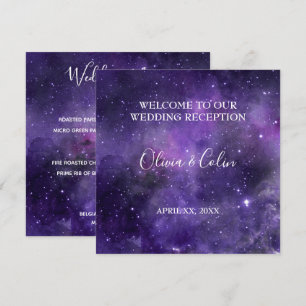 Star Light Purple Wedding Reception Menu