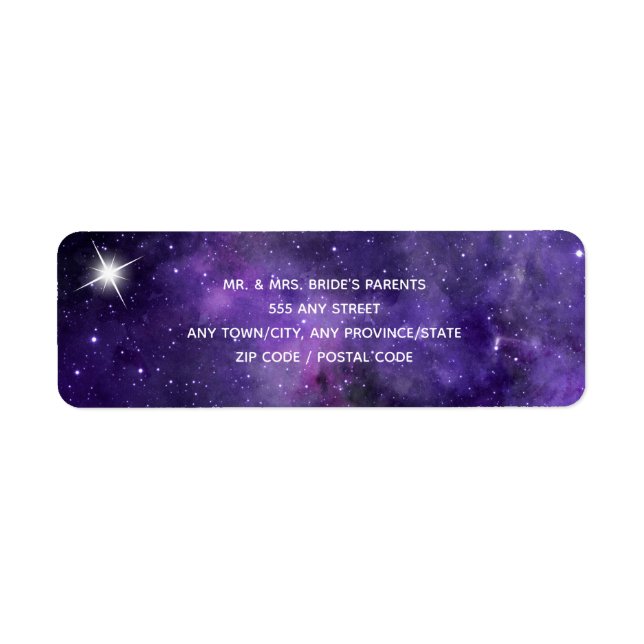 Star Light - Return Address Label - Purple (Front)