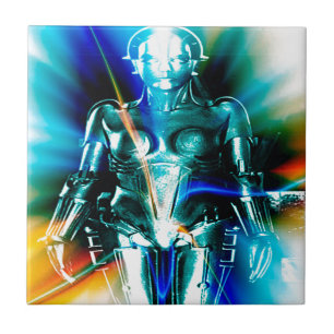 Star Light Robot Ceramic Tile