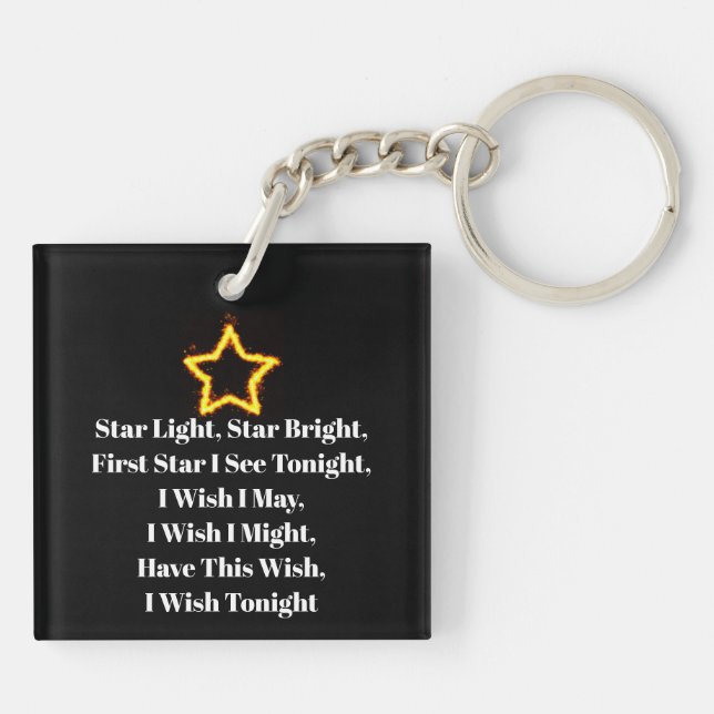 Star Light Star Bright Acrylic Keychain (Back)