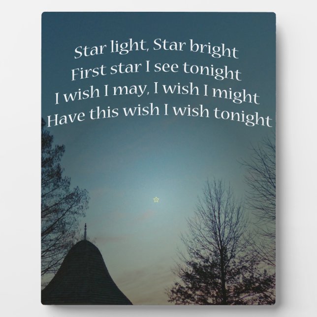 Star Light Star Bright Plaque (Front)