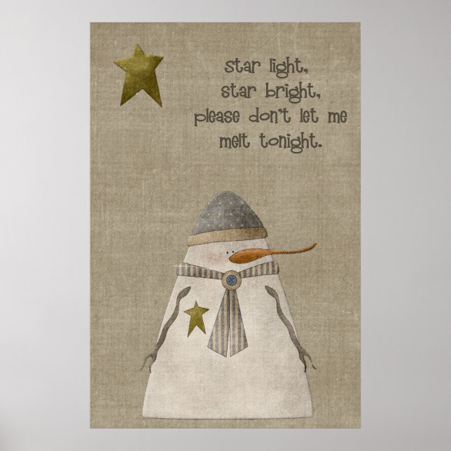 Star Light, Star Bright Snowman Poster (Front)