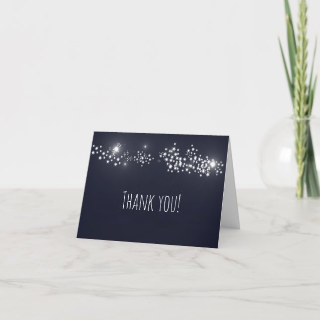 Star Light Wedding Thank You Card (Front)