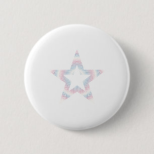 star logo on buton 6 cm round badge