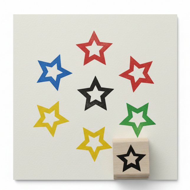 Star Loyalty Card Mini Stamp (Mini star stamp. Great for use as loyalty card stamper.)