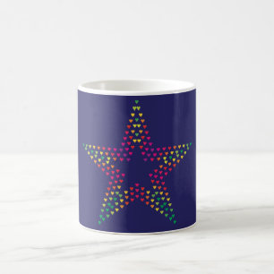 star made with  hearts on mug
