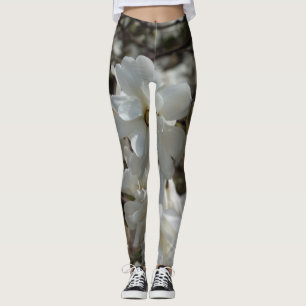 Star Magnolia Blooms Leggings