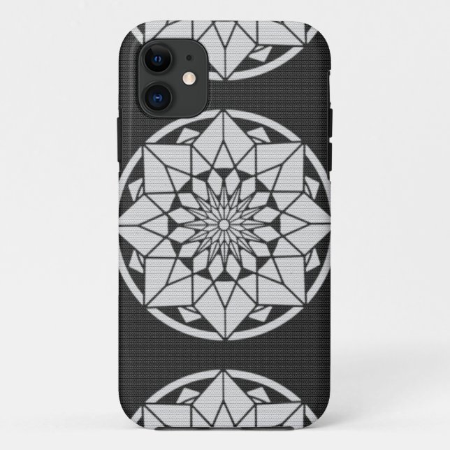Star Mandala knitting black & white Case-Mate iPhone Case (Back)