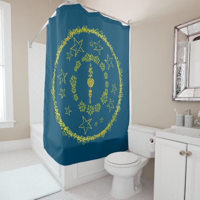 Star Mandala - Shower Curtain (In Situ)