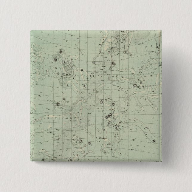 Star map 15 cm square badge (Front)