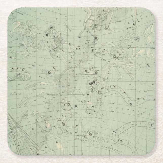 Star map 2 square paper coaster (Front)