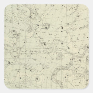Star map 2 square sticker