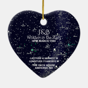 Star Map and Photo Ornament