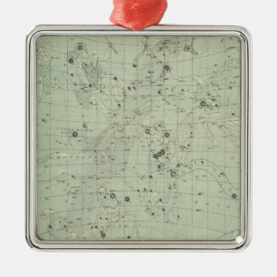 Star map metal ornament
