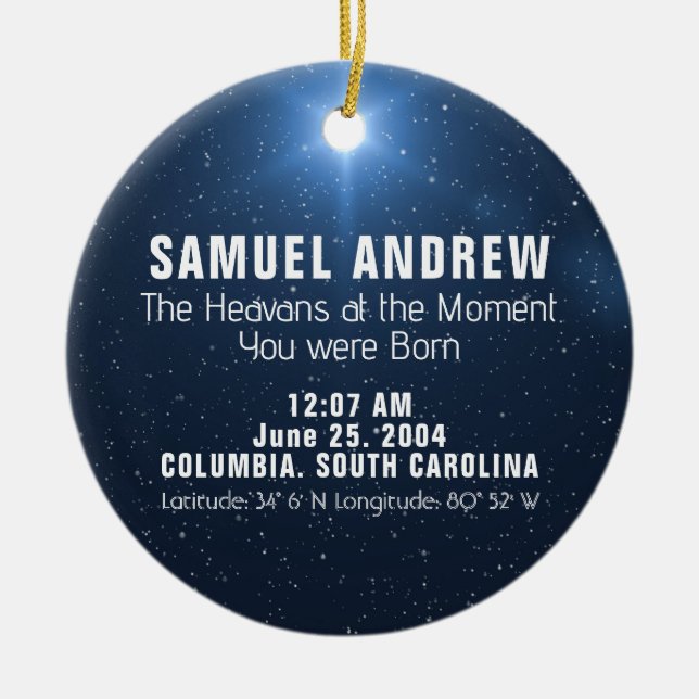 Star Map Ornament (Front)