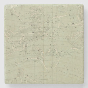Star map stone coaster