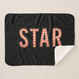 STAR Marquee Lights Sherpa Blanket