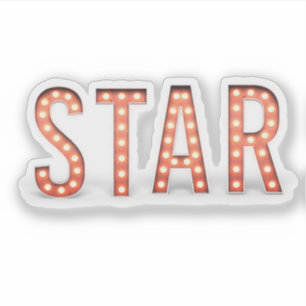 STAR Marquee Lights Vinyl Decal