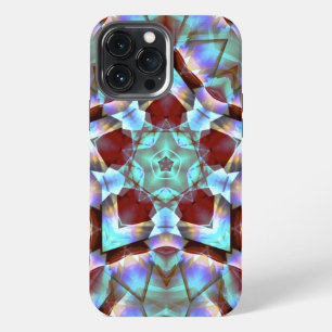 Star migrating to pentagon grey neon kaleidoscope  iPhone 13 pro max case