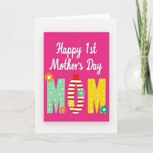 Star Mom Initial Celebration Card
