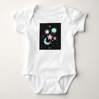 Star Moon cloud sun heart cute Baby Bodysuit