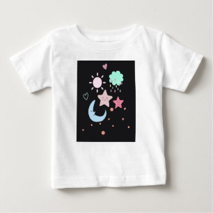 Star Moon cloud sun heart cute Baby T-Shirt