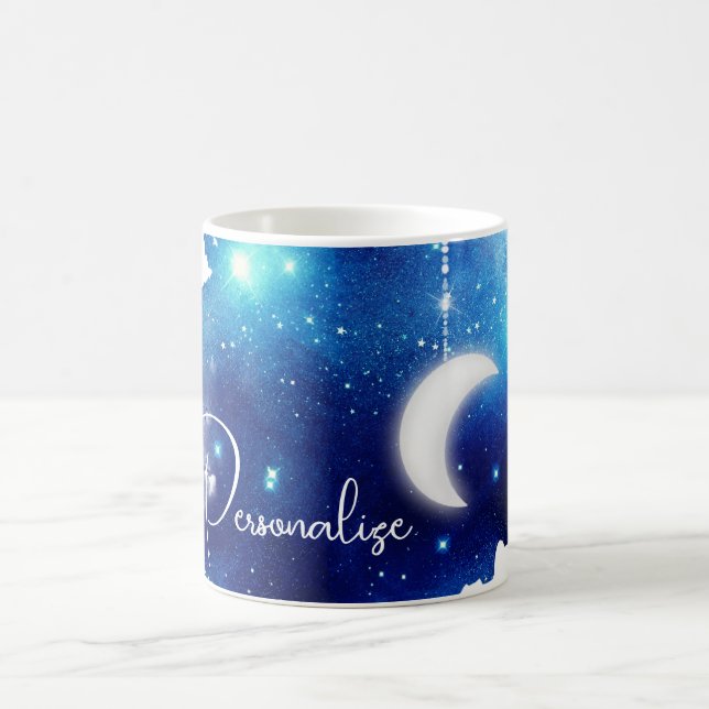 Star moon night sky celestial galaxy  coffee mug (Center)