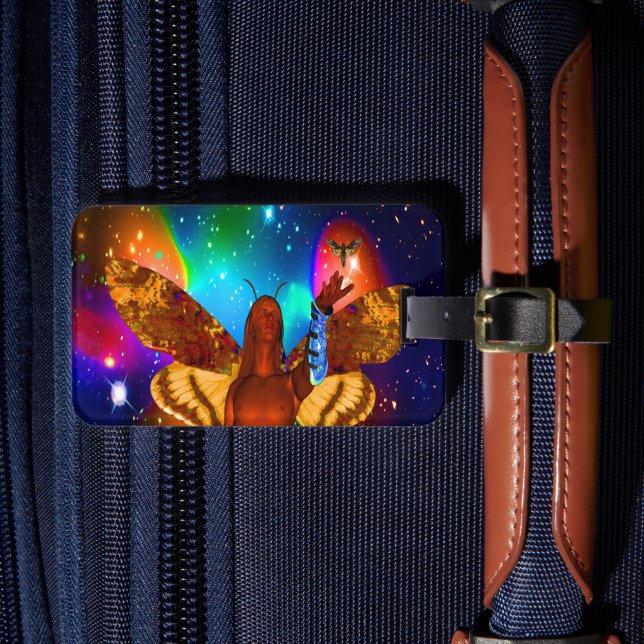 Star Moth Luggage Tag (Front Insitu 4)