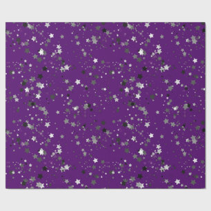Star night - purple wrapping paper