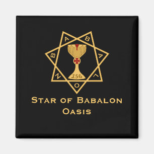 Star of Babalon Gold Logo Magnets