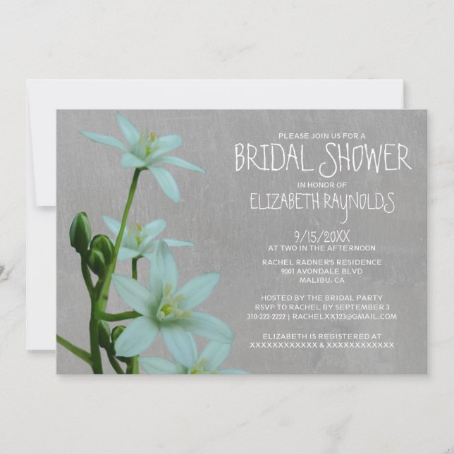 Star of Bethlehem Bridal Shower Invitations (Front)