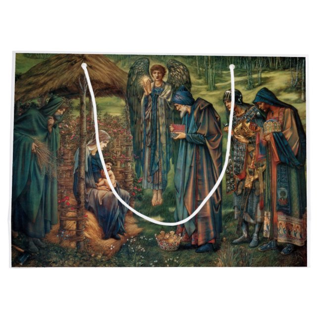 Star of Bethlehem (by Edward Burne-Jones) Large Gift Bag (Back)