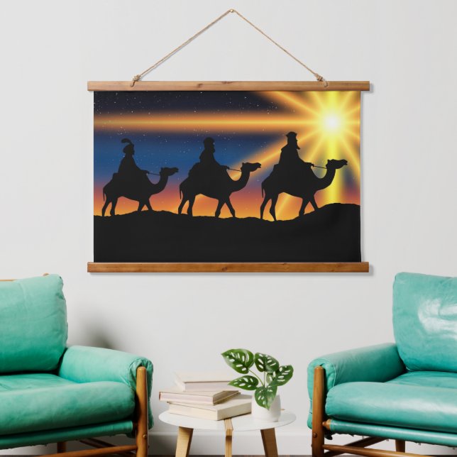 Star of Bethlehem, Christ is Born, Hanging Tapestry (Living Room)