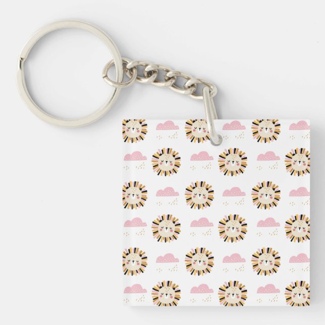 Star Of Bethlehem Flower Key Ring (Front)