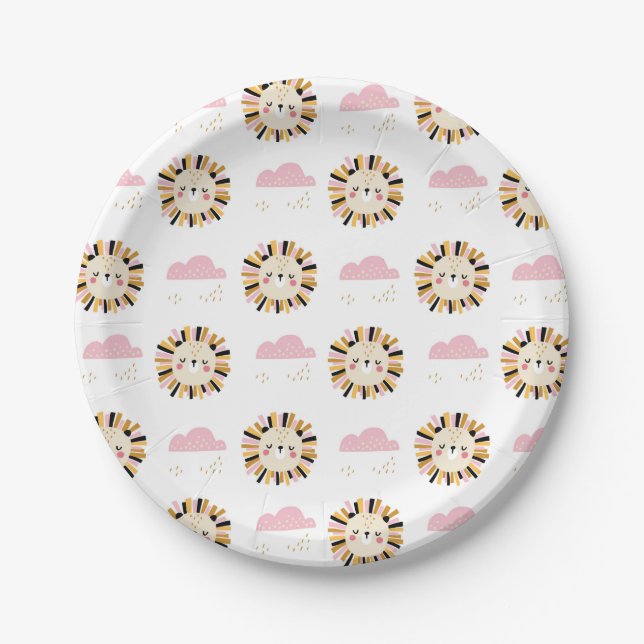 Star Of Bethlehem Flower Paper Plate (Front)