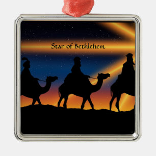 Star of Bethlehem, labelled, Metal Ornament