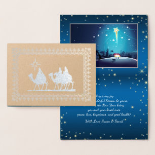 Star of Bethlehem Luxury Real Foil Christmas Cards