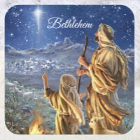 Star of Bethlehem Shepherds Christmas Card